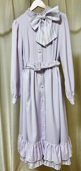 【最終値下げ】深澤翠×Melody BasKetストライプマドモアゼルドレス