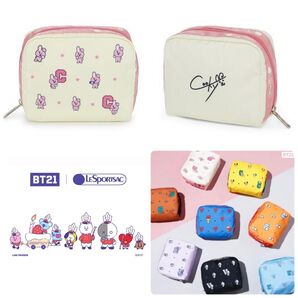 【新品】COOKY コスメポーチ BT21×レスポートサック スクエアコスメティックコスメティックポーチ