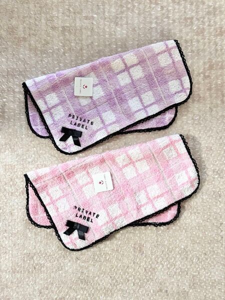 【新品未使用】【タグ付き】PRIVATE LABEL タオルハンカチ 2枚セット ブランドタオル ハンカチタオル
