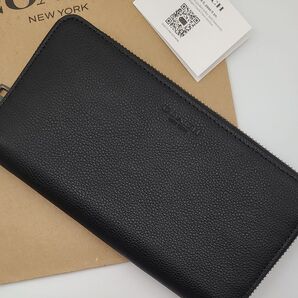 新作 COACH 長財布 ブラック
