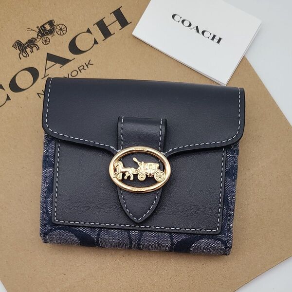 新品 COACH 折り財布 レデース