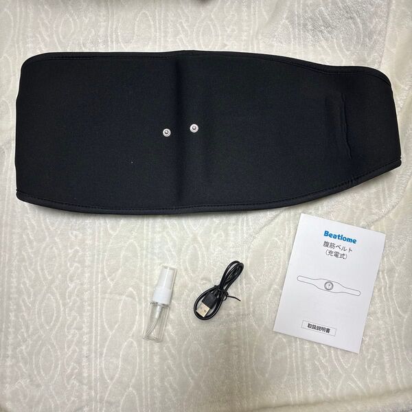 【ジャンク品】ベルトと付属品のみ EMS 腹筋ベルト 10枚伝導布 腹筋マシーン