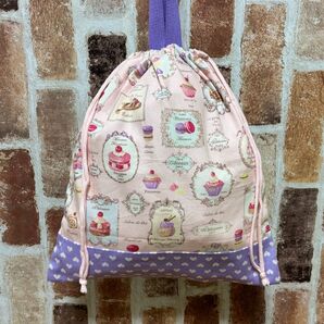 ハンドメイド スイーツ マカロン 体操着袋 お着替え袋③
