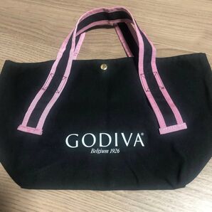 GODIVA ノベルティ トートバッグ ブラック ピンク