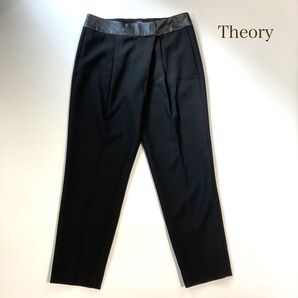 【大きいサイズ】theory テーパードパンツ 黒 セオリー
