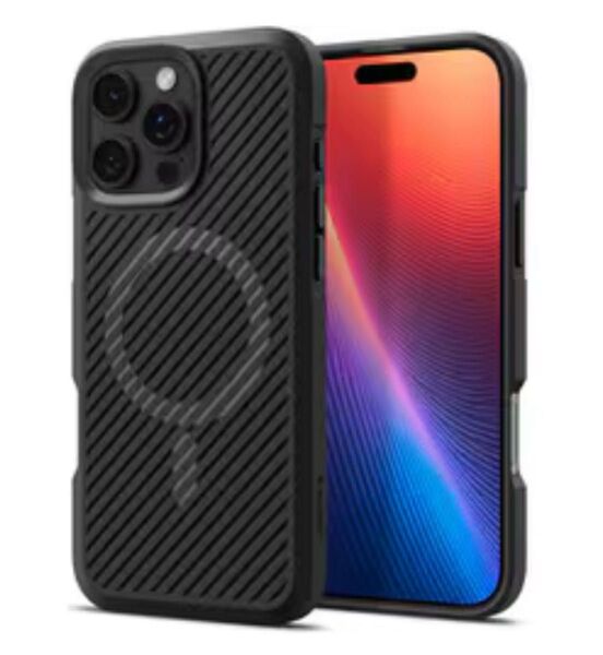 Spigen iPhone 16 Pro Max用 スマホケース ACS08024 MagSafe マットブラック