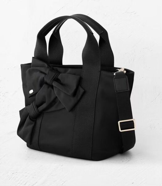 TOCCA リボン付き黒トートバッグ 新品 ブラック ダブルリボン トッカバッグ トッカ ショルダーバッグ