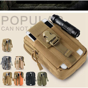  high capacity hip bag Wing belt pouch outdoor leisure camouflage Brown new goods 