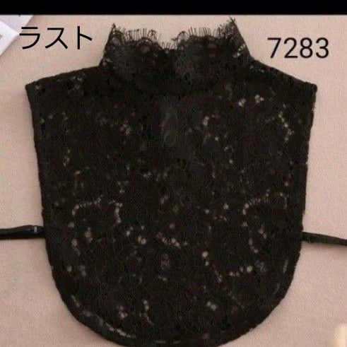 新品 レディース トップス ファッション小物 つけ襟 総レース 立ち襟 ブラック