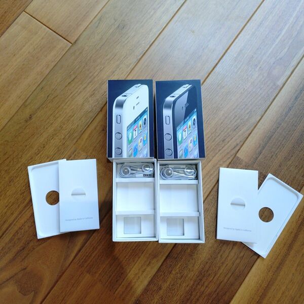 iPhone4 イヤフォン付オリジナルボックス 2セット