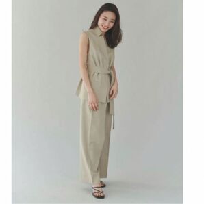 L'or Asymmetry Wrap Pants Beige