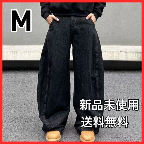 黒 バギーデニム menes jaded london bigboy似 M