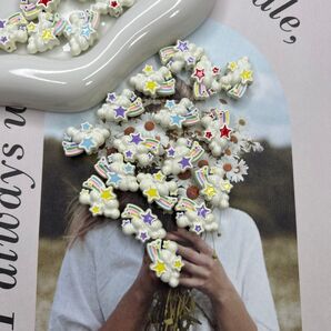 合金ビーズ No.18 雲と流れ星 艶あり