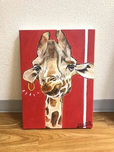 Art hand Auction Tier-Acrylgemälde Giraffengemälde, Kunstbedarf, Farben, Plakatfarbe, Ölgemälde