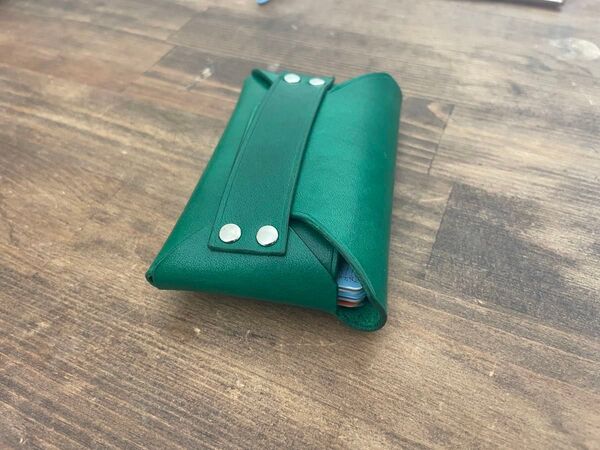 ハンドメイド レザークラフト 名刺入れ カードケース 牛本革 ヌメ革