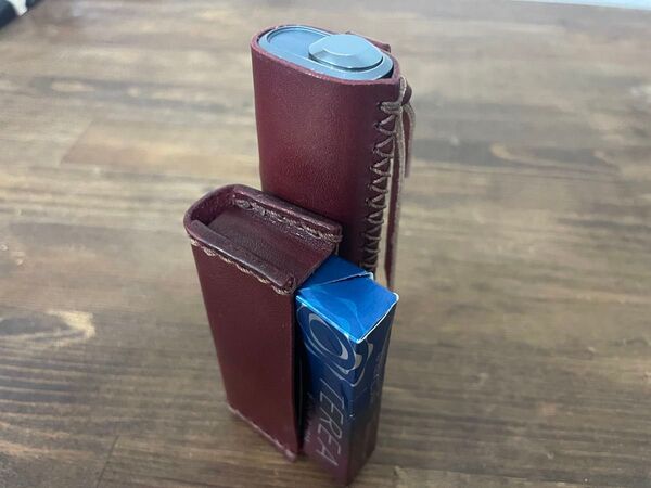 レザークラフト ハンドメイド IQOS アイコス イルマワンケース 本革 手縫い 染色