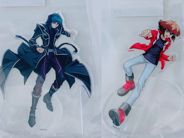 【新品未開封】遊戯王GX A3描き下ろし キャラアクリルフィギュア 十代 ヘルカイザー セット