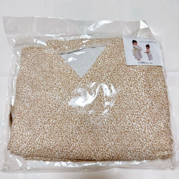 新品 子供用 着物 80〜90cm ベージュ系 スリーコインズ