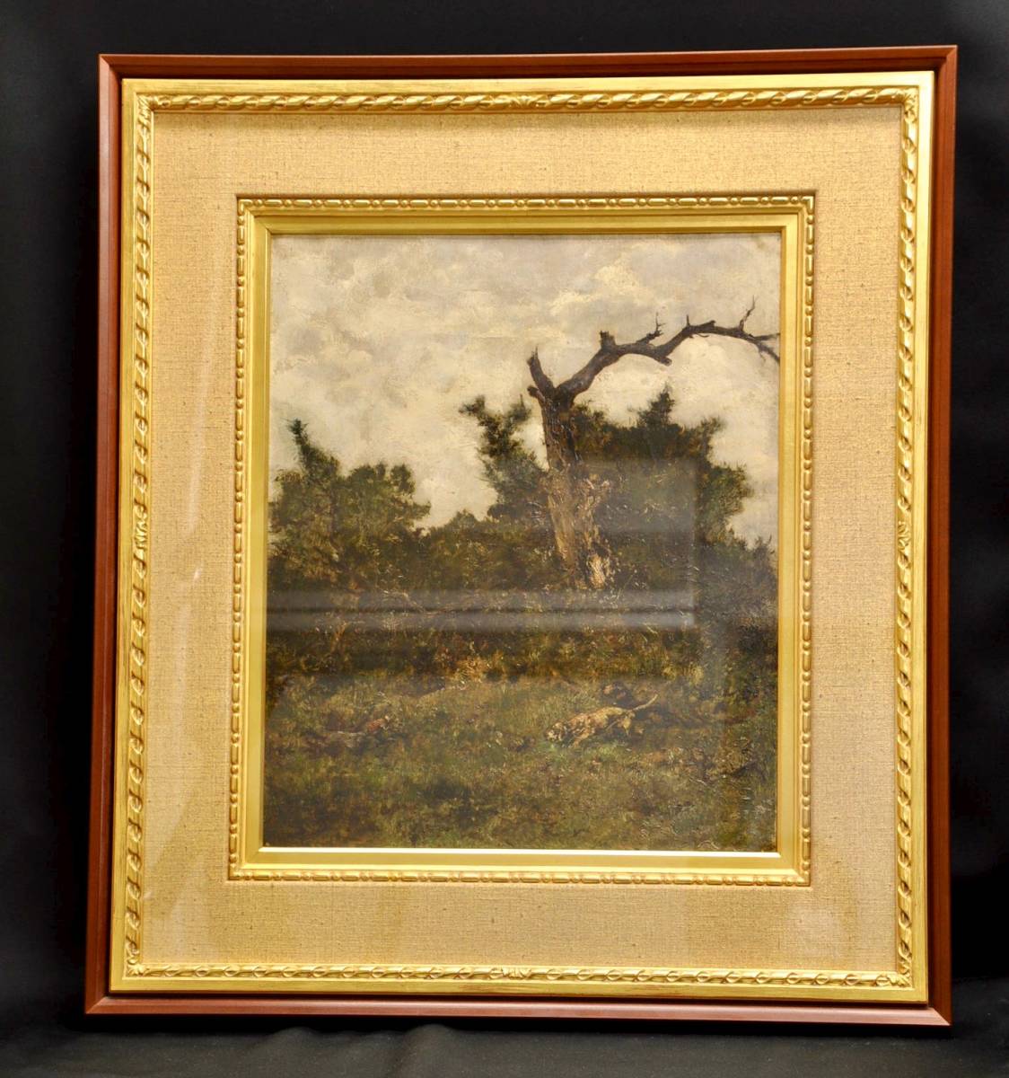 Artist unknown Parbizon school landscape painting (1830-1870 Parbizon village, France) 1857 Millet's Gleaning (Musée d'Orsay) Masterpiece MMC, artwork, painting, others