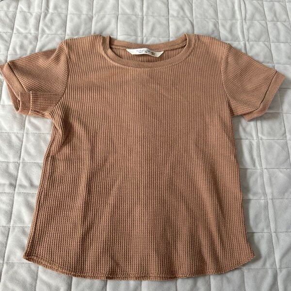 Tシャツ カットソー トップス 半袖 ワッフル