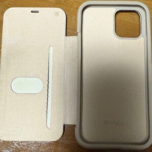 【中古!】iFace Cardina ダイアリー スマホケース ベージュ 41-937396 iPhone12/12Pro対応