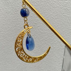 月の簪 かんざし ハンドメイド アクセサリー 髪飾り