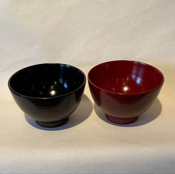 越前漆器■越前塗 夫婦椀 汁椀 スープカップ 刷毛目(大)【2客】天然木・本漆■