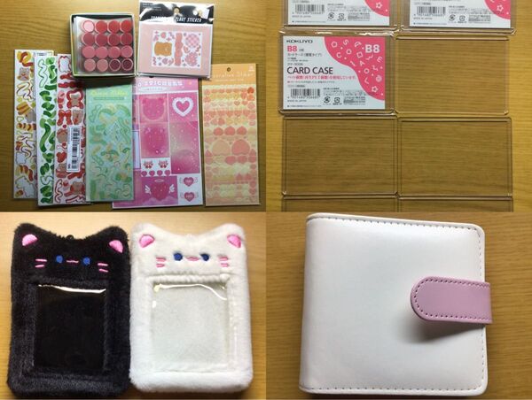 シール 硬質ケース マカロンバインダー トレカケース トレカホルダー デコ B8 リボン ステッカー