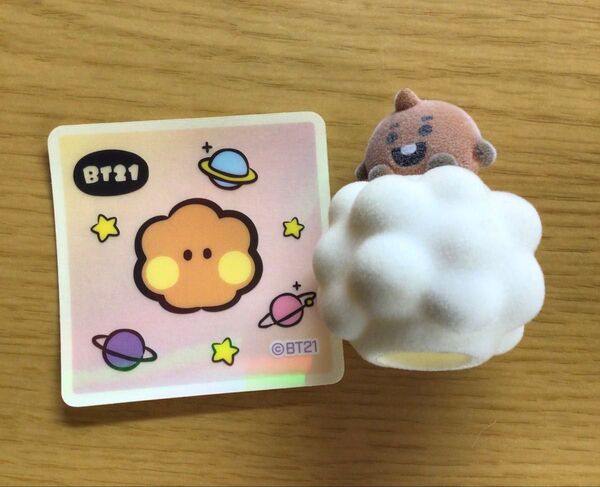 BTS BT21フロッキーフィギュア マスコット キャラクター シール ばかうけ シュガー ユンギ シュッキー イシビル