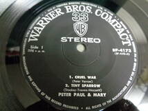 ピーター・ポール＆マリーPETER, PAUL & MARY/悲惨な戦争CRUEL WAR　ちっちゃなスズメTINY SPARROW★シングル_画像5