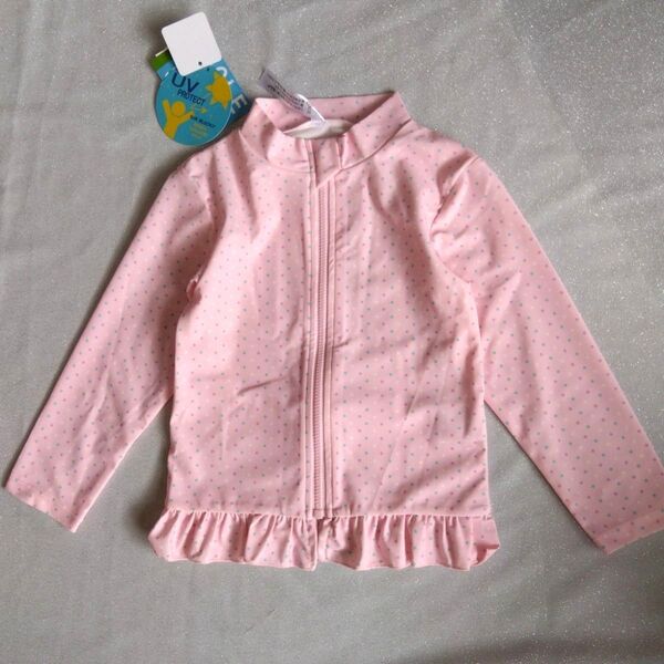 新品 ピンクドッド柄 ラッシュガード