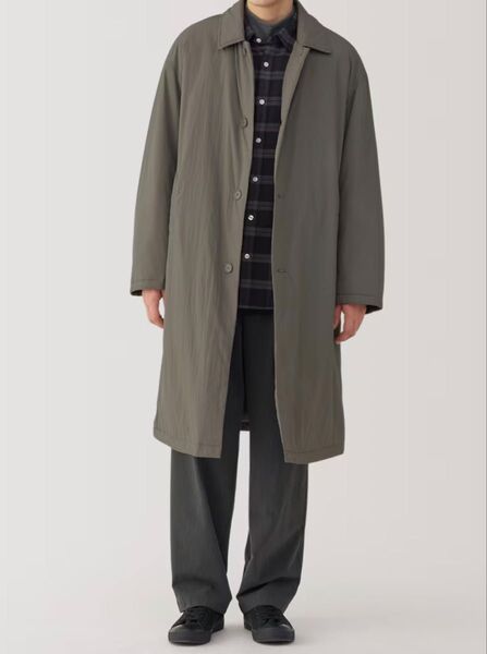 新品 無印良品 洗える中わた ステンカラーコート