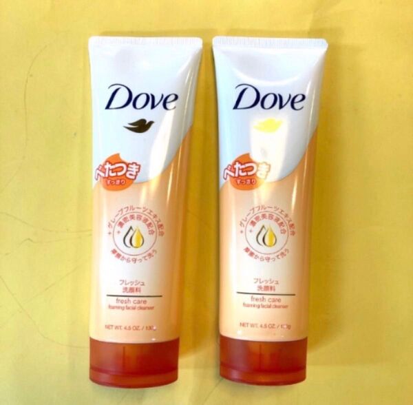 【2個セット】Dove ダヴ フレッシュ洗顔料 130g モイスチャー ダヴF洗顔フォームg グレープフルーツエキス ヒアルロン酸