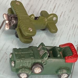 新品ミニチュア 飛行機&オープンカー フィギュア アメリカンレトロ USAアーミー空軍機AIRFORCE 置物オブジェ米軍ミニカー