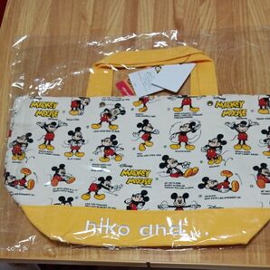 新規・評価10以下取引不可【タグ付き・未使用】ディズニー×niko and ... ミッキーマウス90周年トートバッグ 体操 黄色