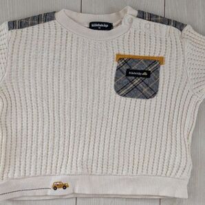 【32】車刺繍90cm長袖セーター春秋用