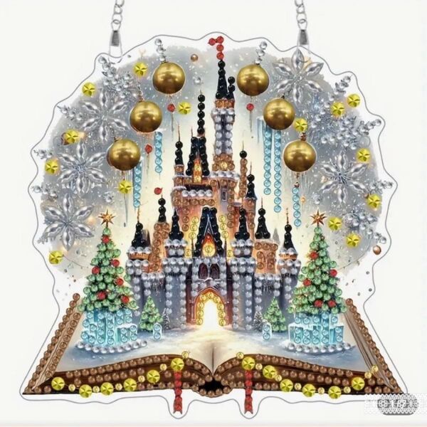 ダイヤモンドアート 吊り下げ 夢の国 の クリスマス ダイヤモンドペイント