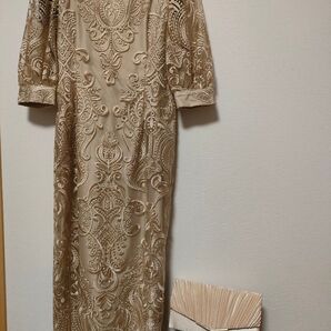 PREFERIR ドレス バッグ セット ベージュ バックリボン レース ワンピース