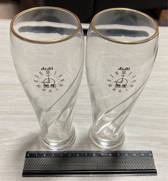 ASAHI 黒生ロゴ入り グラス 2本セット