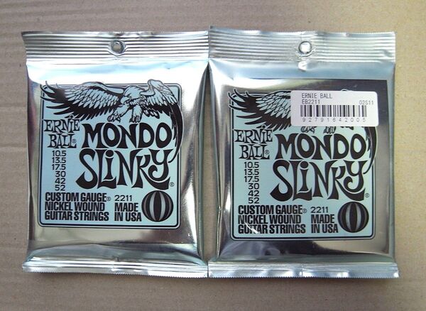 ♪ 2セット ERNIE BALL Mond Slinky #2211 アーニー・ボール エレキギター弦 10.5-52ゲージ!