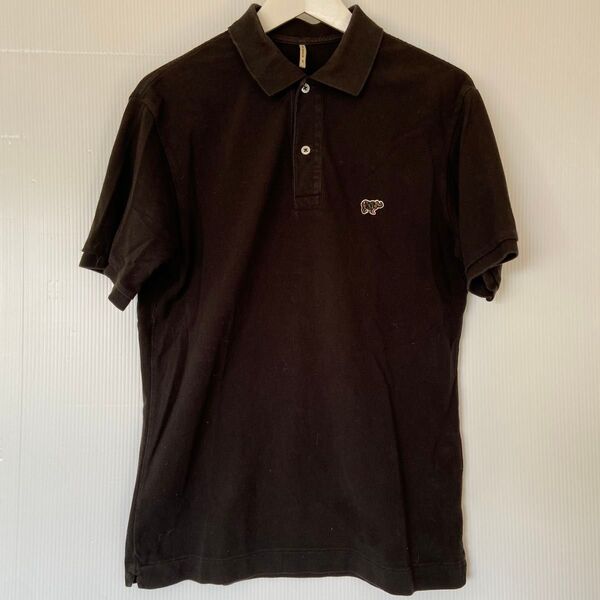 SCYE BASICS サイベーシック コットンピケポロシャツ 40 BLACK