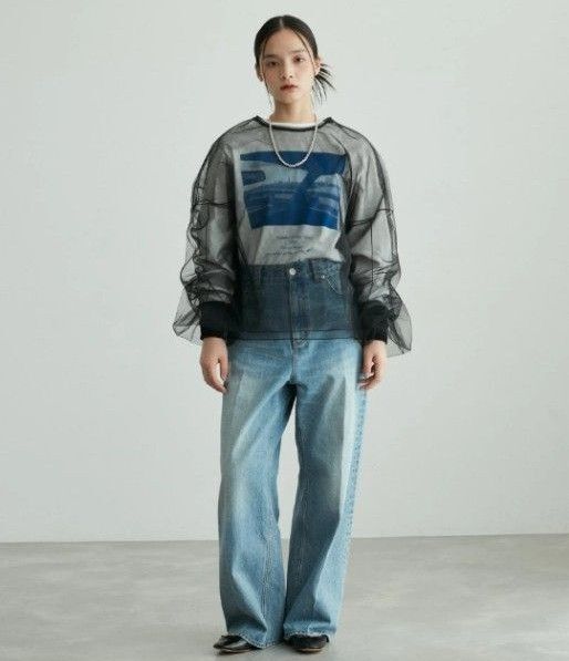 ジェーンスミス TIM BARBER L/S T-SHIRT ブルー