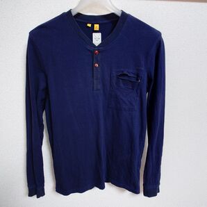 ジースターロゥ G-STAR RAW 長袖カットソー S ネイビー GS122M 長袖Tシャツ 長袖