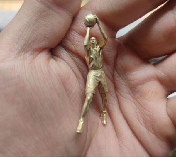 バスケ バスケット ビンテージ レトロ アンティーク 真鍮 チャーム アクセサリー キーホルダー
