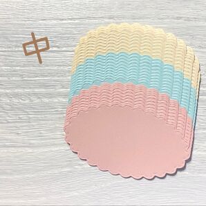 ハンドメイド 【 ダイカット 楕円形レース《中》 39枚 】メッセージカード