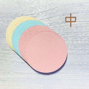 ハンドメイド 【 ダイカット サークル・円《中》 39枚 】メッセージカード