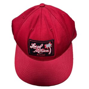 OLD LOCAL MOTION ローカルモーション スナップ キャップ 赤 RED レッド 帽子 CAP アメリカ製 フリー