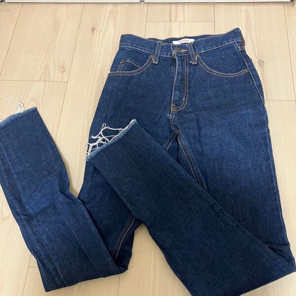 MOUSSY ダークブルーデニム 23サイズ