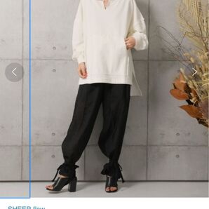 SHEER flow シアーフロウ キーネックスウェット ホワイト