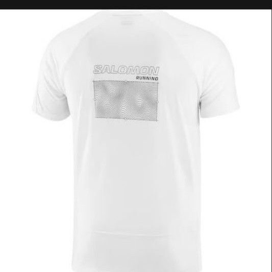SALOMON Cross Run GFX ホワイトTシャツ Sサイズ